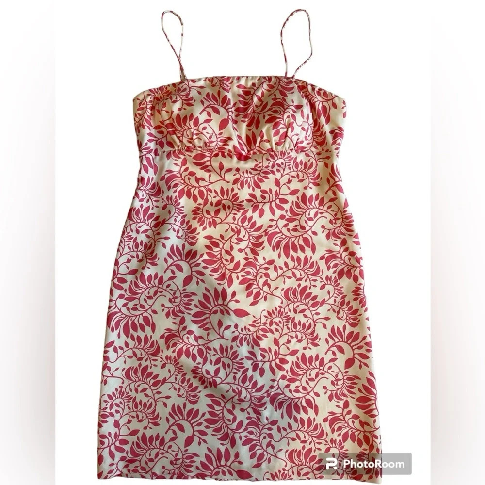 Vineyard Vines Pink and White Strapless Dress